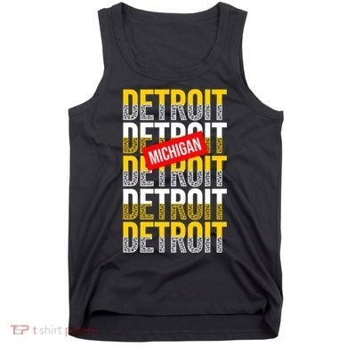 Detroit Michigan Typography Tank Top