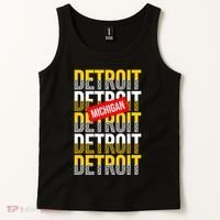 Detroit Michigan Typography Tank Top thumb 2