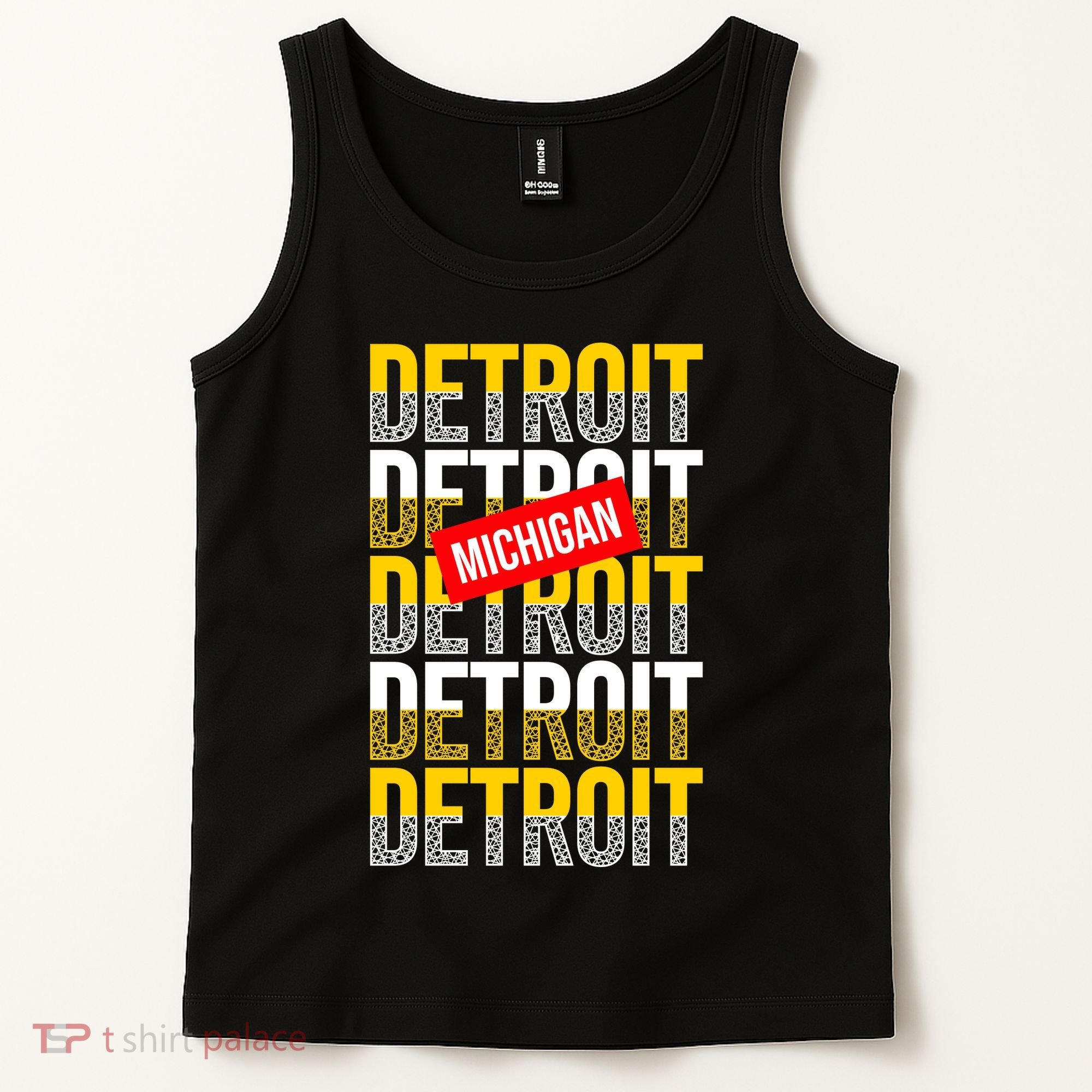 Detroit Michigan Typography Tank Top