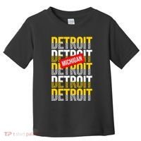Detroit Michigan Typography Toddler T-Shirt thumb 0