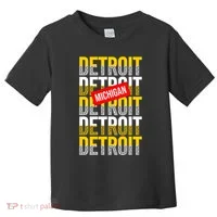 Detroit Michigan Typography Toddler T-Shirt thumb 0