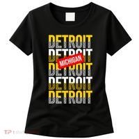 Detroit Michigan Typography Women's T-Shirt thumb 0