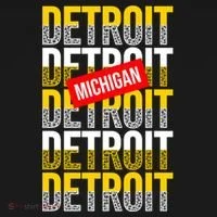 Detroit Michigan Typography Women's T-Shirt thumb 6