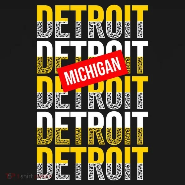 Detroit Michigan Typography Women's T-Shirt