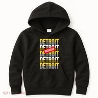 Detroit Michigan Typography Kids Hoodie thumb 0