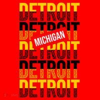 Detroit Michigan Typography Santa Hat thumb 1