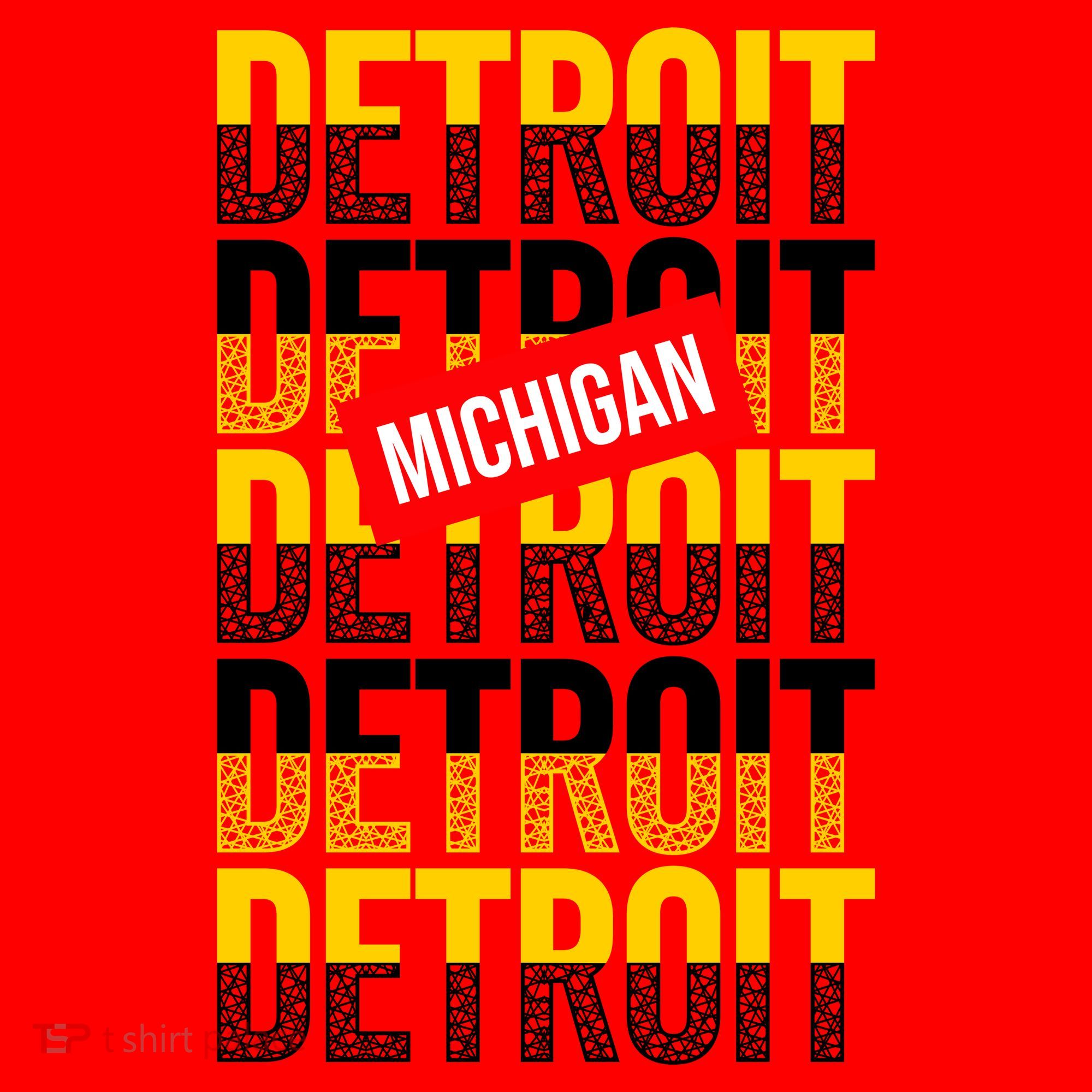 Detroit Michigan Typography Santa Hat