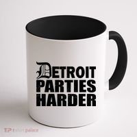 Detroit Parties Harder Coffee Mug thumb 1