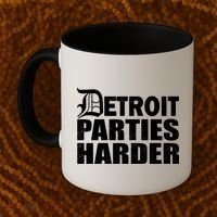 Detroit Parties Harder Coffee Mug thumb 2
