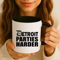 Detroit Parties Harder Coffee Mug thumb 3