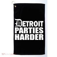 Detroit Parties Harder Golf Towel thumb 0
