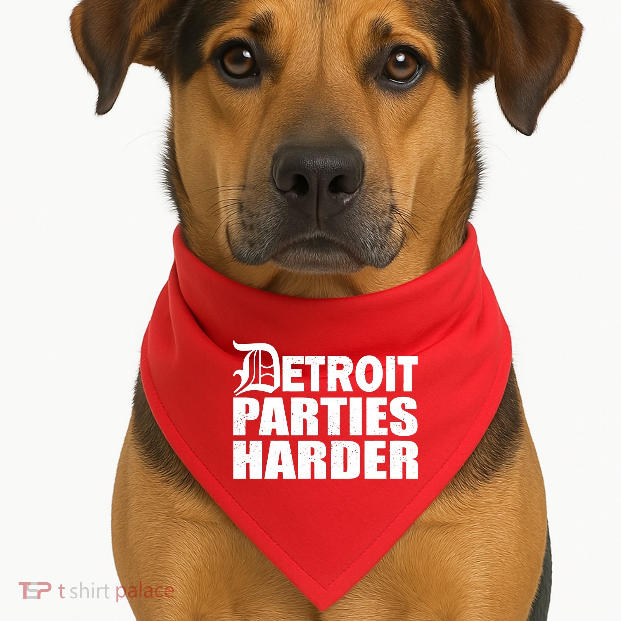 Detroit Parties Harder USA-Made Doggie Bandana