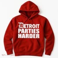 Detroit Parties Harder Hoodie thumb 0