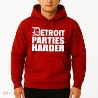 Detroit Parties Harder Hoodie thumb 2