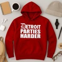 Detroit Parties Harder Hoodie thumb 3