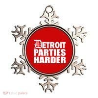 Detroit Parties Harder Ornament thumb 0