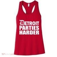 Detroit Parties Harder Women's Tank Top thumb 0