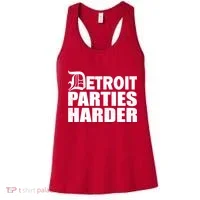 Detroit Parties Harder Women's Tank Top thumb 0