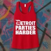 Detroit Parties Harder Women's Tank Top thumb 3