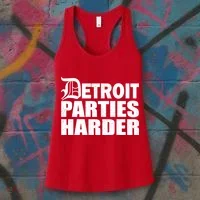 Detroit Parties Harder Women's Tank Top thumb 3