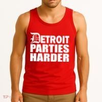 Detroit Parties Harder Tank Top thumb 3