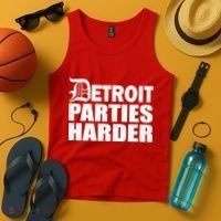 Detroit Parties Harder Tank Top thumb 4