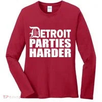 Detroit Parties Harder Women's Long Sleeve Shirt thumb 0