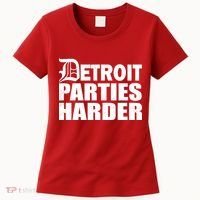 Detroit Parties Harder Women's T-Shirt thumb 0