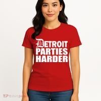 Detroit Parties Harder Women's T-Shirt thumb 4