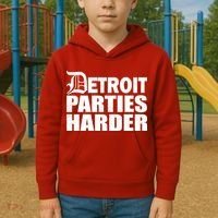 Detroit Parties Harder Kids Hoodie thumb 2