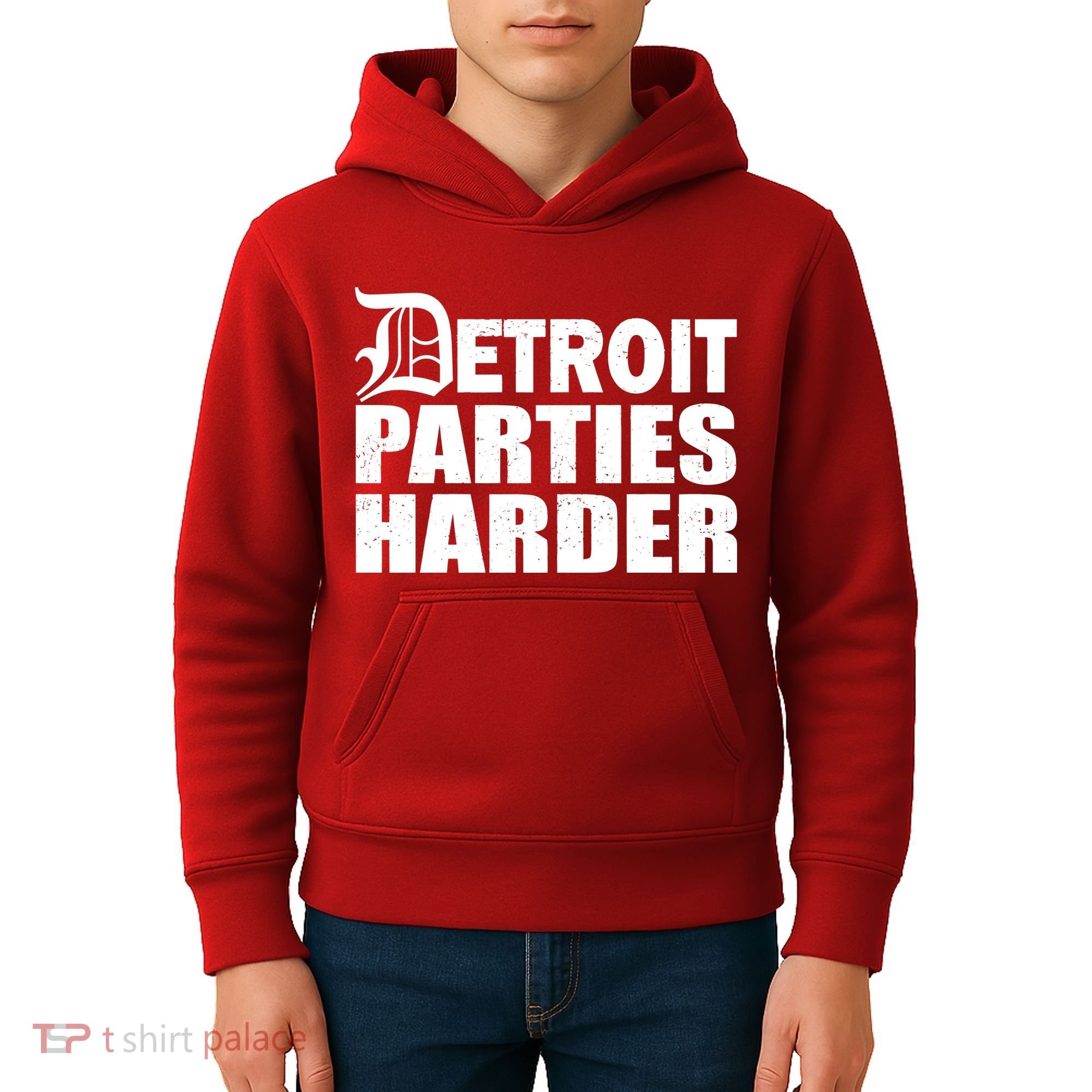 Detroit Parties Harder Kids Hoodie