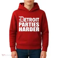 Detroit Parties Harder Kids Hoodie thumb 4