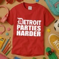 Detroit Parties Harder Kids T-Shirt thumb 3