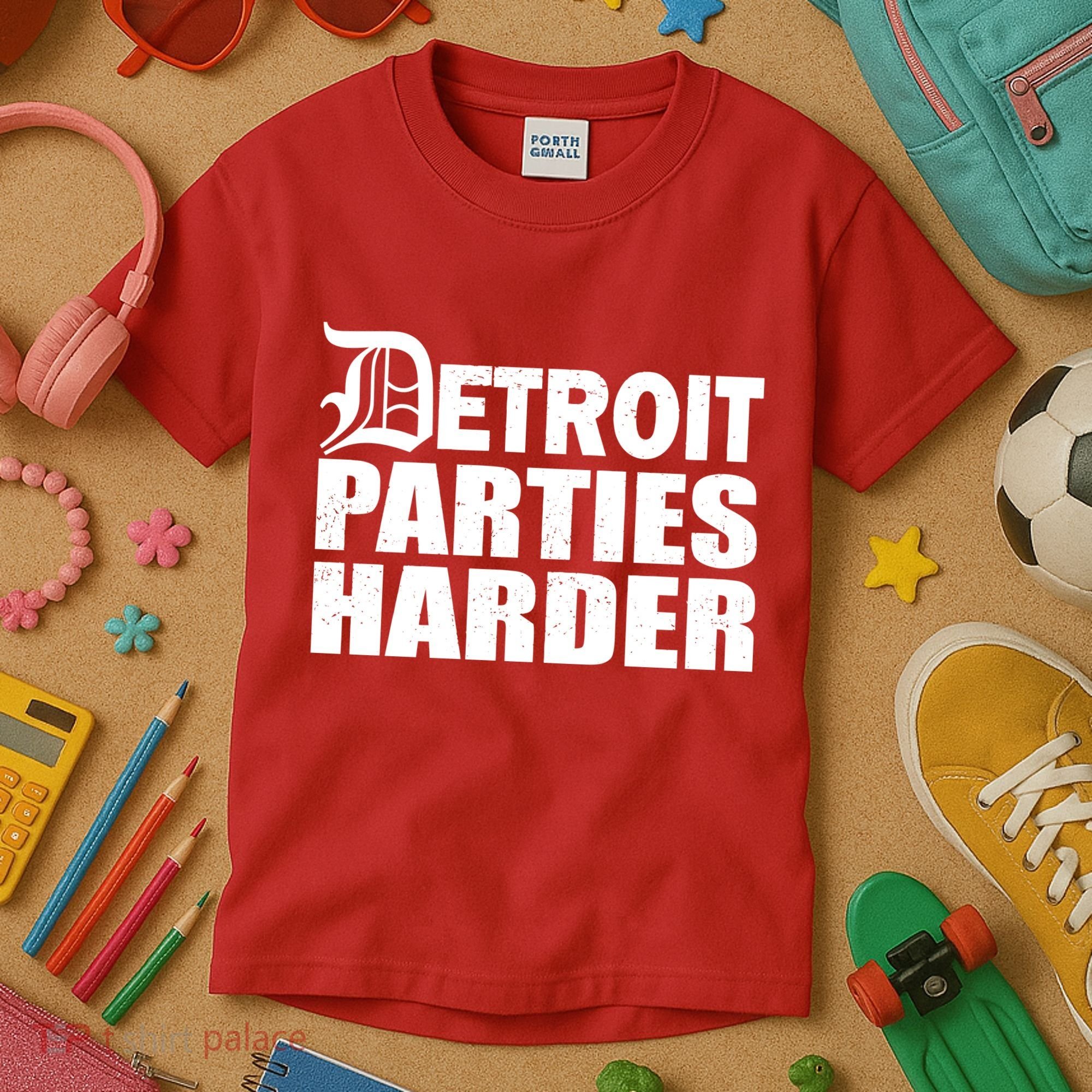 Detroit Parties Harder Kids T-Shirt