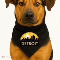 Detroit Record Logo USA-Made Doggie Bandana thumb 1