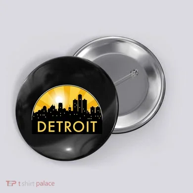 Detroit Record Logo Button