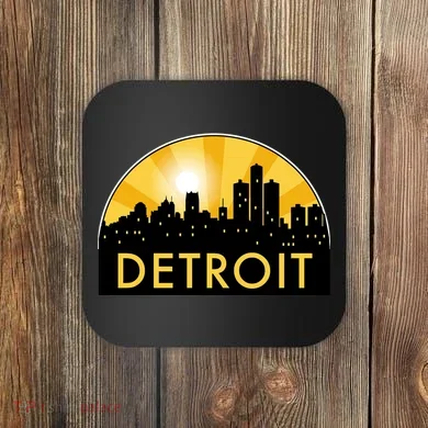 Detroit Record Logo Coaster