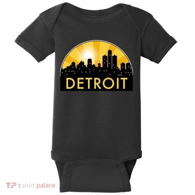 Detroit Record Logo Baby Bodysuit