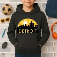 Detroit Record Logo Kids Hoodie thumb 2