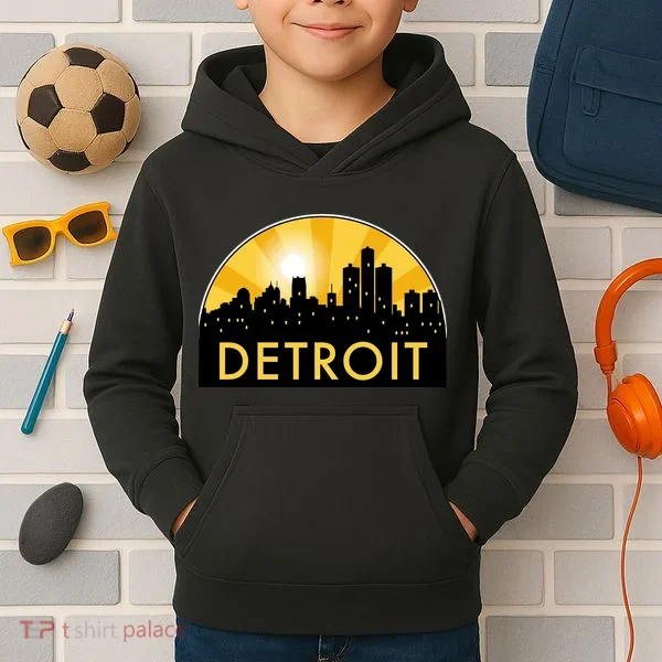 Detroit Record Logo Kids Hoodie