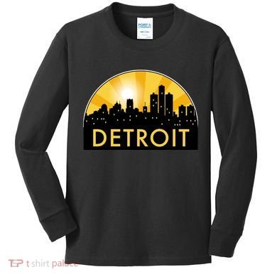 Detroit Record Logo Kids Long Sleeve Shirt