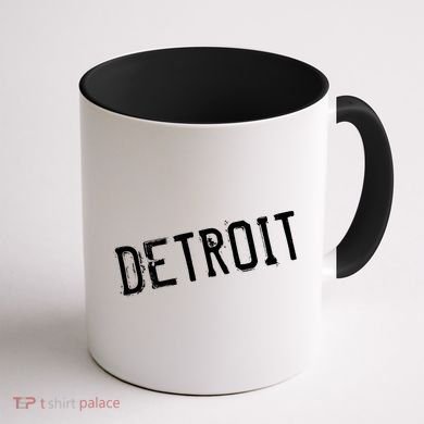 Detroit Retro Grunge Coffee Mug back