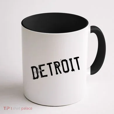 Detroit Retro Grunge Coffee Mug back