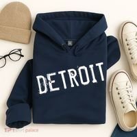 Detroit Retro Grunge Hoodie thumb 4