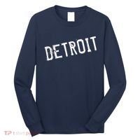 Detroit Retro Grunge Long Sleeve Shirt thumb 0