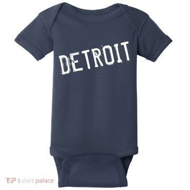 Detroit Retro Grunge Baby Bodysuit