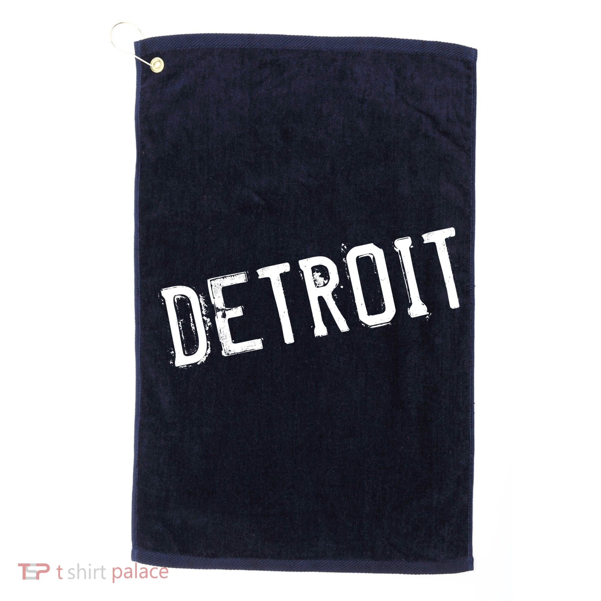 Detroit Retro Grunge Golf Towel