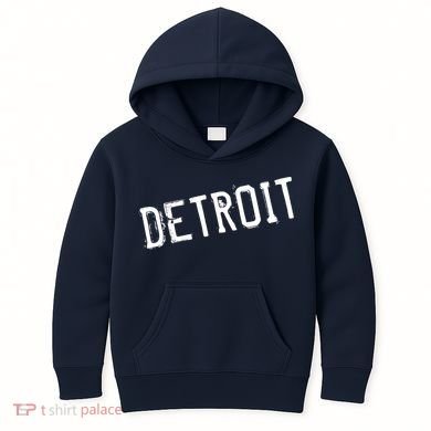 Detroit Retro Grunge Kids Hoodie