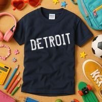 Detroit Retro Grunge Kids T-Shirt thumb 3