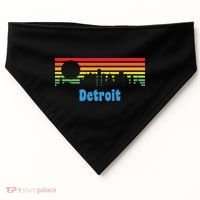 Detroit Retro Skyline USA-Made Doggie Bandana thumb 0